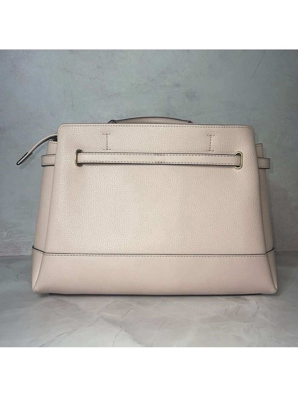 Michael Kors Reed Large CZ Belted Satchel & Matching Wallet Powder Blush Pink - Picture 4 of 14